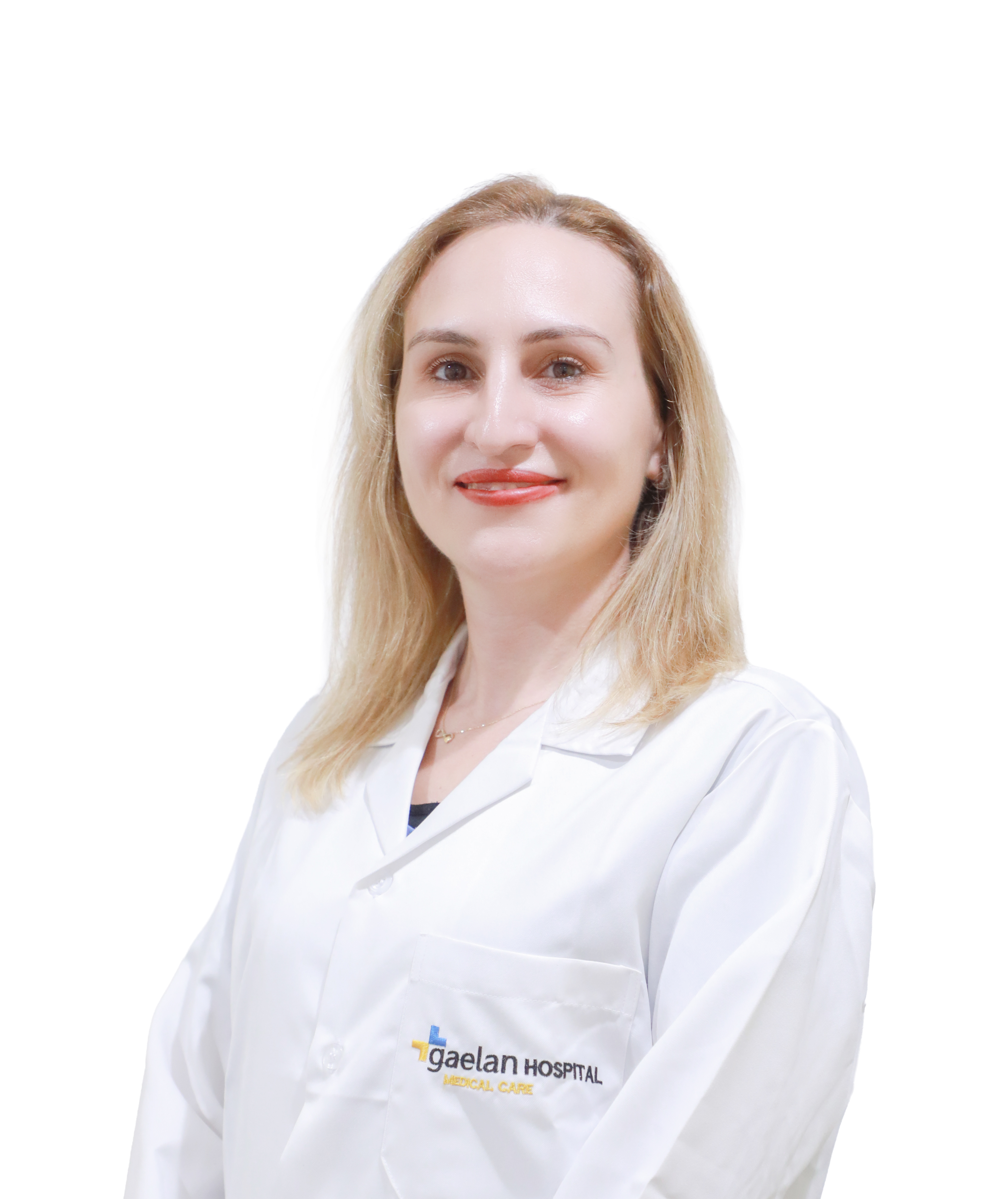 Aynur Aysel, Beauty Therapist at Gaelan Hospital Sharjah, providing professional non-invasive aesthetic treatments